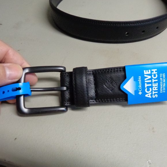 New Columbia Tigard black active stretch belt mens size 42-44 - Picture 2 of 6